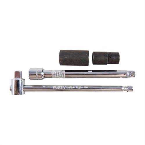 Le 870 BUTTSTOCK BOLT WRENCH de Brownells est conçu avec un embout auto-centrant qui ne glisse pas, facilitant le démontage de la crosse sans accrocs.