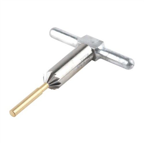 Le 12-FLUTE MUZZLE CHAMFER SET de BROWNELLS est parfait pour corriger les imperfections de la bouche des fusils sans endommager le rayage, idéal à emporter au stand.