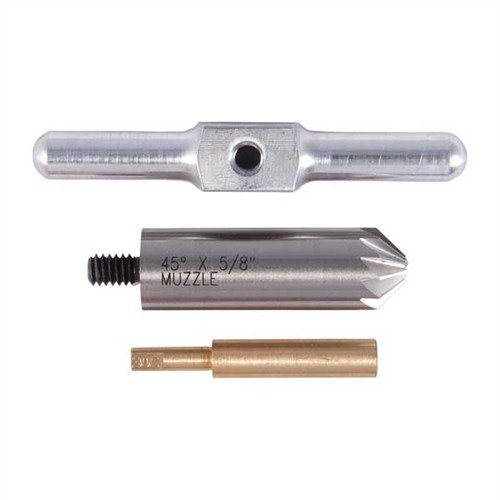 Le 12-FLUTE MUZZLE CHAMFER SET de BROWNELLS est idéal pour corriger les imperfections de la bouche de ton fusil, avec des coupes lisses et sans chatter.