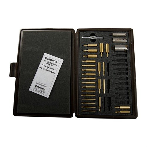 Le set Chamfering et Facing Brownells te permet d'obtenir des chanfreins et facings précis pour améliorer l'apparence et la précision de tes canons.