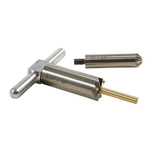 Avec le BRASS ONE CALIBER SET, tu peux égaliser et chanfreiner les bouches de canon pour un tir propre et rapide grâce à ses outils interchangeables.