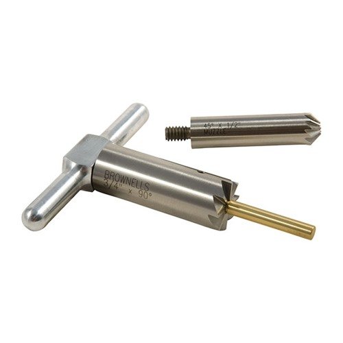 Avec le BRASS ONE CALIBER SET, tu peux carrément redresser et chanfreiner les canons de tes armes, garantissant une sortie de balle propre et rapide.