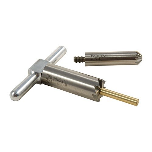 Le BRASS ONE CALIBER SET te permet de squarer et chanfreiner les canons pour un tir précis, avec des outils interchangeables pour différents calibres.