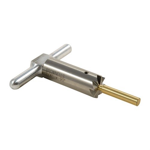 Le cutter de face à 90° en acier trempé te permet de redresser et réparer les bouches de canon facilement, avec un pilote interchangeable pour plusieurs calibres.