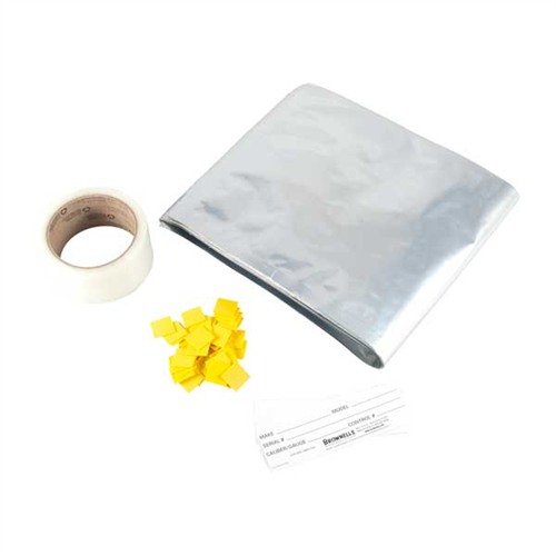 Protége tes armes avec le TRIPLE TOUGH RUST-BLOX STORAGE KIT : sacs résistants, anti-humidité et 'Blox' anti-corrosion pour une protection durable.