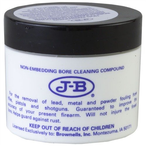 Le J-B® Bore Cleaning Compound élimine les résidus de cuivre et de poudre, laissant les canons impeccables sans abîmer les finitions de la crosse.