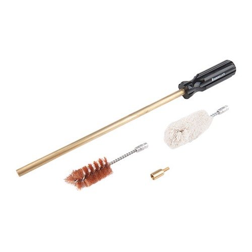 Nettoie facilement les AR-15 avec le kit de nettoyage, incluant une brosse en bronze et un mop en laine pour éliminer les résidus de carbone tenaces.