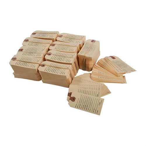 Les étiquettes de prix pour armes facilitent la vente en fournissant toutes les infos nécessaires, avec un code couleur et 11 catégories pré-imprimées.