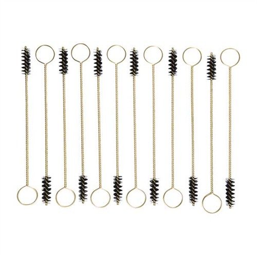 Cette brosse de nettoyage économique pour armes de poing a des poils en nylon, un manche en laiton et ne nécessite pas de tige de nettoyage, parfaite pour le stand!