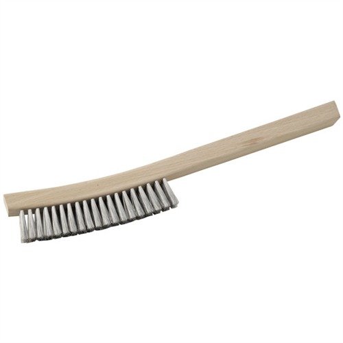 La brosse à carder HAND CARDING de BROWNELLS élimine la rouille légère sans rayer, idéale pour le Dicropan IM! et le rust bluing sans buffer.