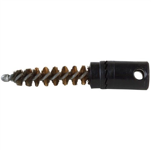 Le M14/M1A/M1 Ratchet Chamber Brush offre un nettoyage efficace et approfondi des chambres .308 grâce à son design à cliquet et à sa construction en fil de bronze.