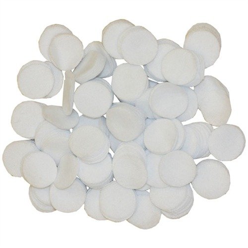 Choisis la taille idéale de tes rondelles de nettoyage en flanelle 100% coton, légères et pratiques, parfaites pour la chasse ou le tir, en sachets refermables.