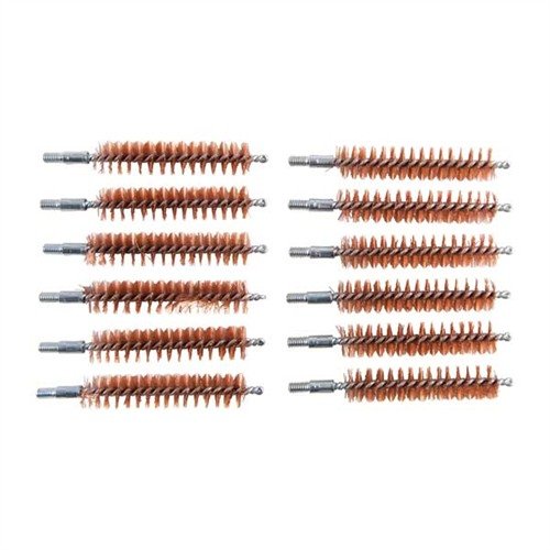 Découvre les brosses en bronze BROWNELLS, durables et efficaces, vendues en pack de 12 pour un nettoyage complet de ton arme à feu sans te ruiner.