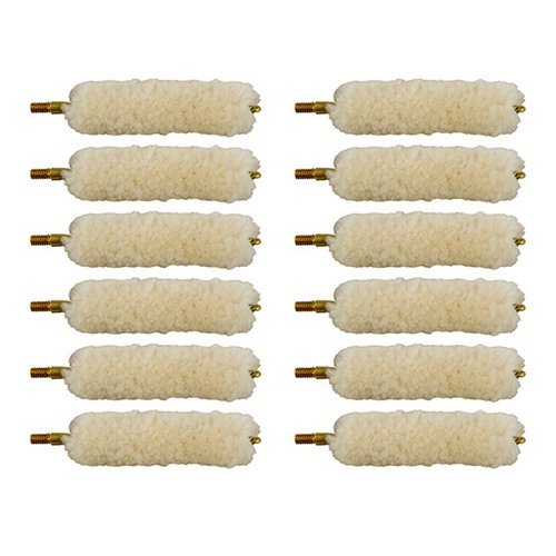 Les mops en laine vierge de Brownells nettoient efficacement ton arme, s'adaptent aux rayures et ne rayent pas le canon grâce à leur tige en laiton.