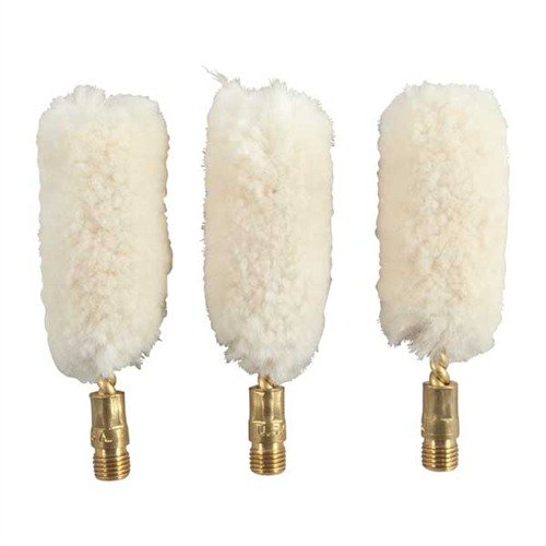 Les mops en laine vierge de Brownells nettoient efficacement ton arme, s'adaptent aux rayures et ne rayent pas le canon grâce à leur tige en laiton.