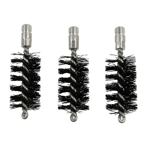 Découvre les brosses en nylon de 10 gauge de Brownells : robustes, sans rayures, et idéales pour un nettoyage efficace avec un shank en acier en une seule pièce.