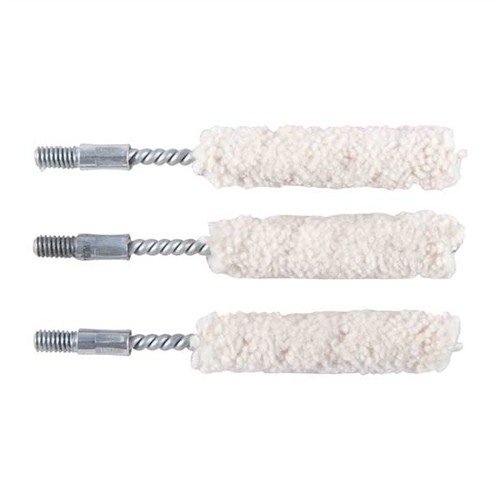 Les COTTON BORE MOPS absorbent les solvants et huiles, et leur action naturelle nettoie efficacement les résidus de poudre. Parfait pour le Moly Bore Paste de Brownells.