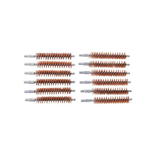 Les brosses de chambre en bronze phosphoreux de Brownells sont parfaites pour nettoyer les chambres des pistolets, adaptées aux calibres 10mm/.40, 12 pièces.