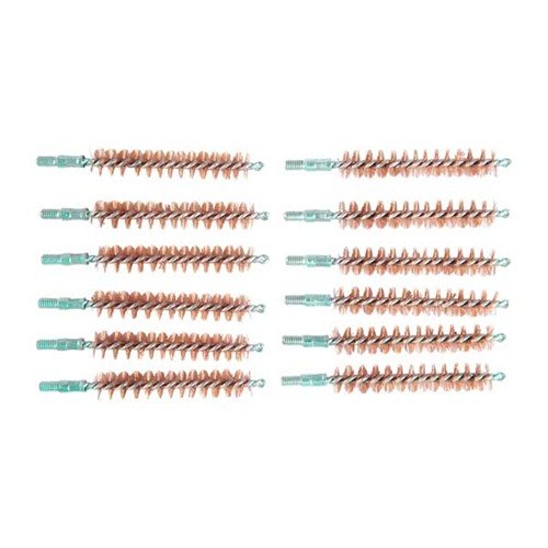 Les brosses de chambre en bronze phosphoreux sont parfaites pour nettoyer les chambres des pistolets 9mm/.38/.357, avec un fil mâle 8-32 pour un ajustement optimal.