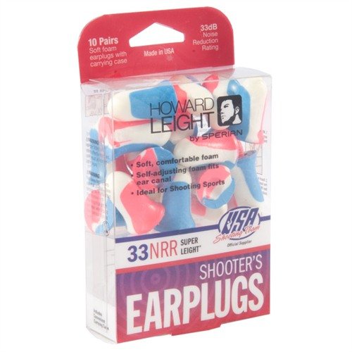 Les SUPER LEIGHT® SHOOTER'S EARPLUGS offrent une réduction de bruit NRR 33, un ajustement confortable et sont pratiques avec leur design léger et jetable.