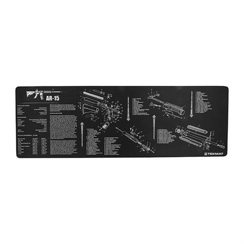 Protége ton arme avec le TEKMAT LONG GUN CLEANING MAT, un tapis résistant et flexible avec un diagramme détaillé, facile à nettoyer et antidérapant.