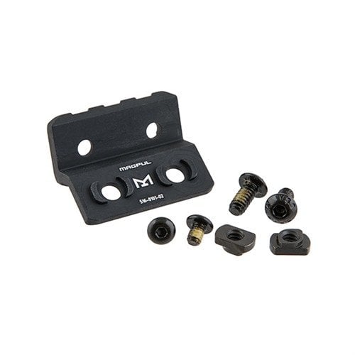 Le M-LOK Offset Light/Optic Mount en aluminium te permet de fixer facilement des lampes ou optiques à 11 et 1 heure, tout en étant léger et résistant.