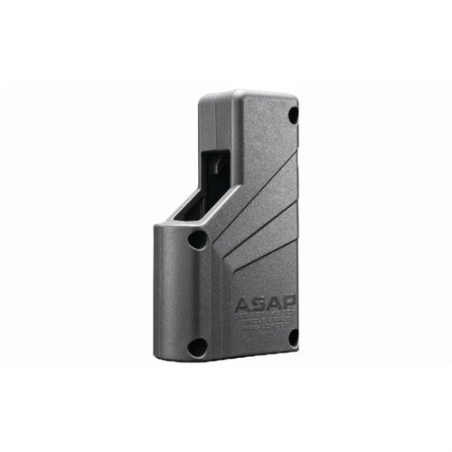 Le chargeur Butler Creek ASAP pour chargeurs simples te permet de recharger rapidement et facilement tes munitions 9mm à .45 ACP, tout en évitant les douleurs aux pouces.
