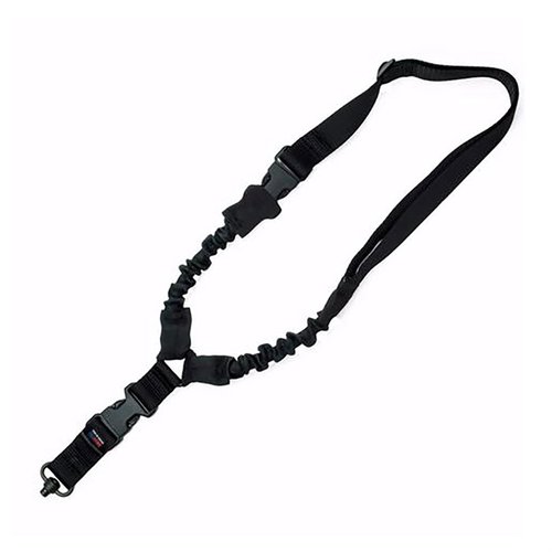 Le Bungee Sling de GrovTec offre un confort optimal grâce à ses cordes élastiques, un système de fixation rapide et un ajustement facile sur ton équipement tactique.