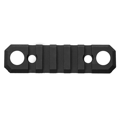 Améliore ta KeyMod avec la Grovtec KeyMod Rail Push Button Base ! Ce rail Picatinny de 5 slots te permet de monter facilement lasers, lampes et plus.