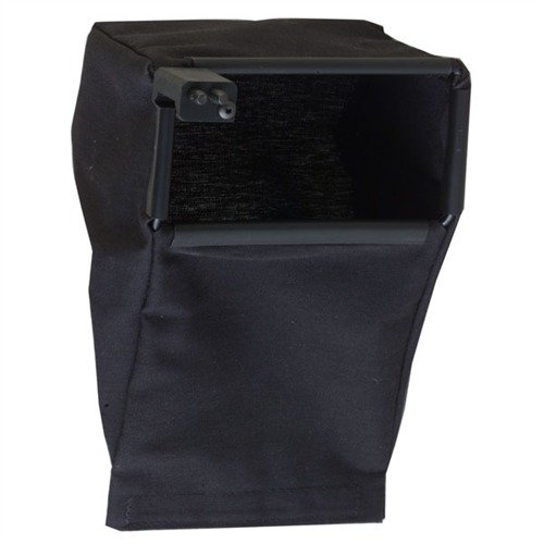 Attrape douilles AR-15/M16 en coton-poly avec cadre en acier, conserve 70 douilles .223 et se vide rapidement, idéal pour les fusils AR à plat et à poignée.