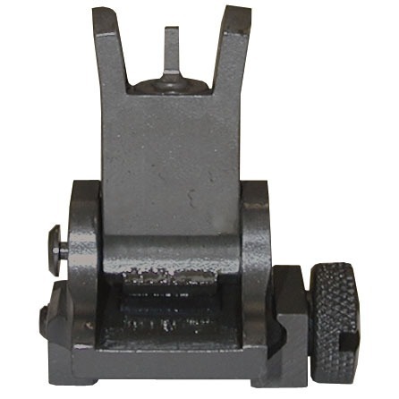 Ce viseur avant flip-up en acier est robuste, se déploie rapidement et se fixe solidement sur les rails Weaver ou Picatinny pour un usage tactique fiable.