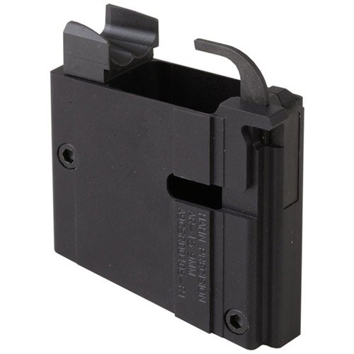 Le bloc de conversion 9MM AR-15/M16 de Hahn Precision assure une fiabilité optimale avec des magazines Colt, un corps en aluminium robuste et une installation recommandée par un armurier.