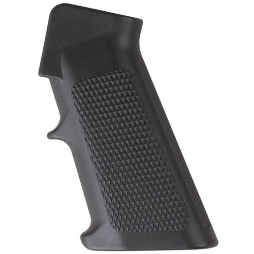 Le grip A2 en polymère noir de CAVALRY MANUFACTURING offre une prise confortable et un design épuré, parfait pour les carabines et les fusils.