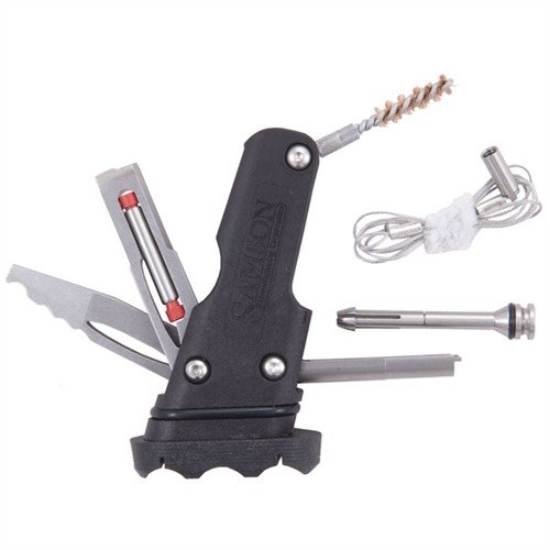 Le AR-15 A2 FIELD SURVIVAL TOOL GRIP CORE est un outil polyvalent qui se range dans la poignée de ton fusil, offrant des outils essentiels pour des réparations rapides.