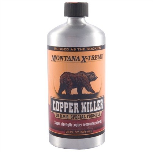 MONTANA X-TREME™ COPPER KILLER est un solvant non abrasif qui élimine rapidement le cuivre tenace, sans acides ni chlorures, parfait pour protéger tes armes.