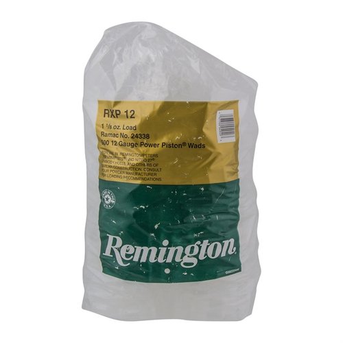 Les wads Remington en plastique de haute qualité offrent une performance constante, un rechargement facile grâce à leur conception à pétales cousus et un minimum de fouling.