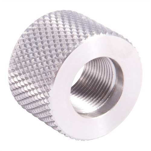 .920 Bull Thread Protector en acier inoxydable protège les filetages de ton arme contre les dommages, facile à installer grâce à son extérieur strié.
