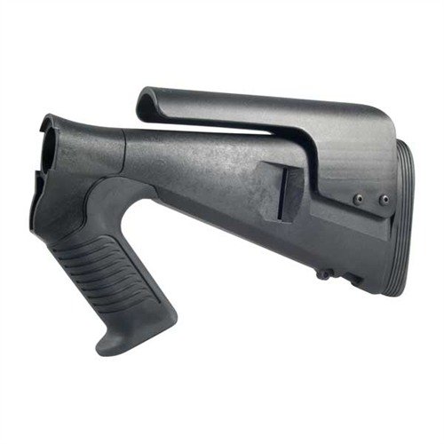 Le URBINO Tactical Buttstock améliore le confort et la maniabilité avec un tir aligné, un grip sécurisé et un rembourrage anti-recul, idéal avec un gilet par balle.
