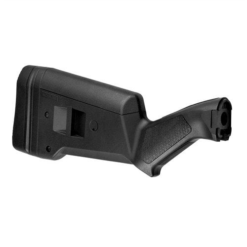 Le SGA Buttstock pour Remington 870 offre un ajustement de la longueur de tir, un pad anti-recul, et une ergonomie améliorée pour un confort optimal.