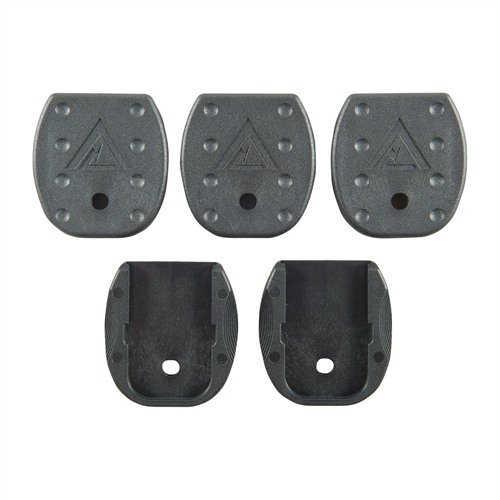 Les plaques de fond Vickers Tactical offrent une prise améliorée pour un retrait rapide des chargeurs coincés, même avec des gants, et sont robustes pour toutes les conditions.
