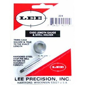 Le CASE LENGTH GAUGE de LEE PRECISION te permet de couper et d'ajuster facilement la longueur de tes douilles .22 Hornet pour une précision optimale.