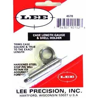 Le Case Length Gauge de LEE Precision te permet de couper facilement et précisément tes douilles à la bonne longueur et d'égaliser le col, idéal pour le 45/70 Government.