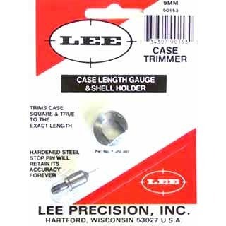 Le CASE LENGTH GAUGE de LEE PRECISION te permet de couper et d'égaliser facilement tes douilles 9MM LUGER avec précision, en l'utilisant avec le Cutter et Lock Stud.