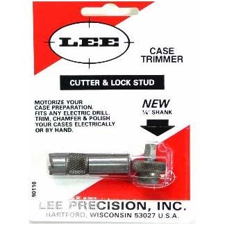 Utilise le Cutter & Lock Stud de Lee avec le Case Length Gauge pour un tronçonnage précis, sans erreur humaine, à la main ou avec une perceuse.
