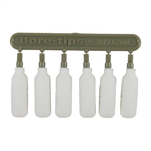 Les Bore Tips sont des embouts réutilisables pour un nettoyage précis, s'adaptent aux tiges de nettoyage et absorbent les solvants pour un nettoyage uniforme.