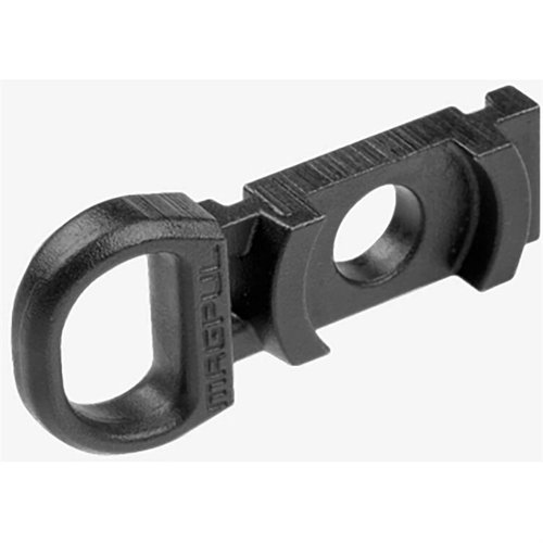 Le SGA Receiver Sling Mount en acier robuste avec finition Melonite te permet de fixer facilement des sangles clip-in à gauche ou à droite sur les crosse SGA.