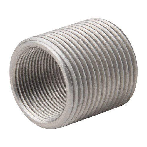 L'adaptateur de filetage shoulderless 1/2-36 à 5/8-24 en acier inoxydable assure un alignement parfait et un look épuré pour tes dispositifs de bouche.