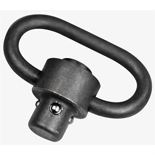 Le QUICK DETACH SLING SWIVEL de MAGPUL te permet un détachement rapide grâce à un bouton, compatible avec des points d'attache QD et idéal pour les sangles MS1.