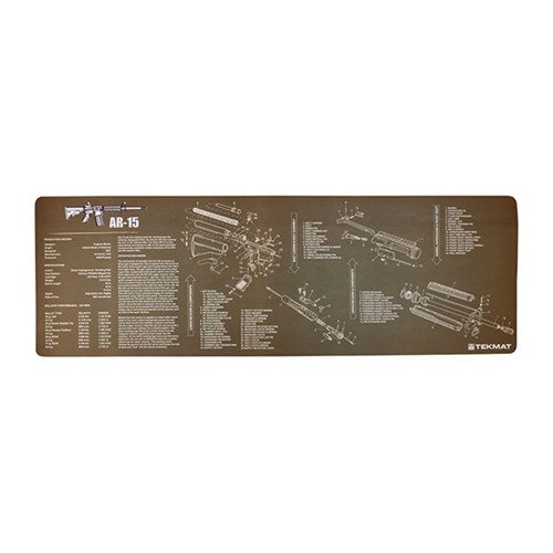 Le TEKMAT LONG GUN est un tapis robuste qui protège ta carabine pendant le nettoyage, avec un diagramme détaillé et un fond en néoprène antidérapant.