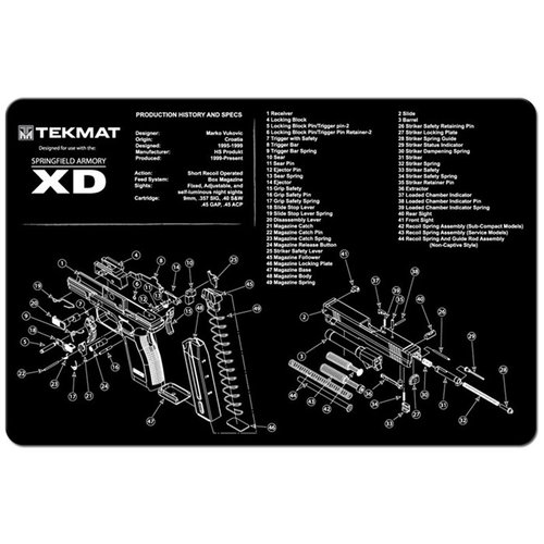 Le TEKMAT PISTOL GUN MAT protège ta arme pendant le nettoyage avec son dessus en polyester doux et son dos en néoprène antidérapant, facile à nettoyer.